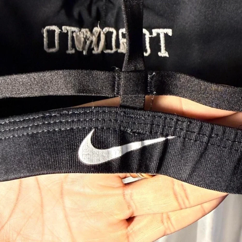 Nike Toronto sports bra with white 'TORONTO'